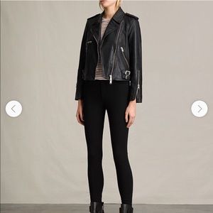 🍂🍁All Saints Higgens black leather biker moto jacket